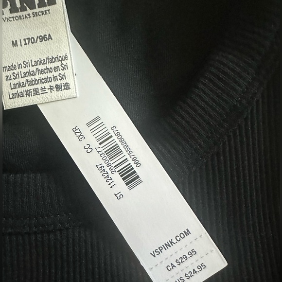 NWT 🖤 VS PINK High Neck Ribbed Tank - Picture 7 of 7